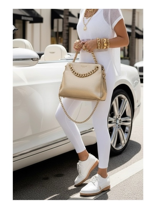 Michael Kors Shoes - new Michael Kors ❁ Zane Leather Wingtip Cork Platform Espadrilles ❁ Optic White